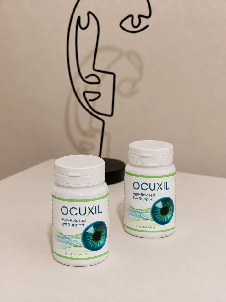 Ocuxil – dvě skutečná balení na stole